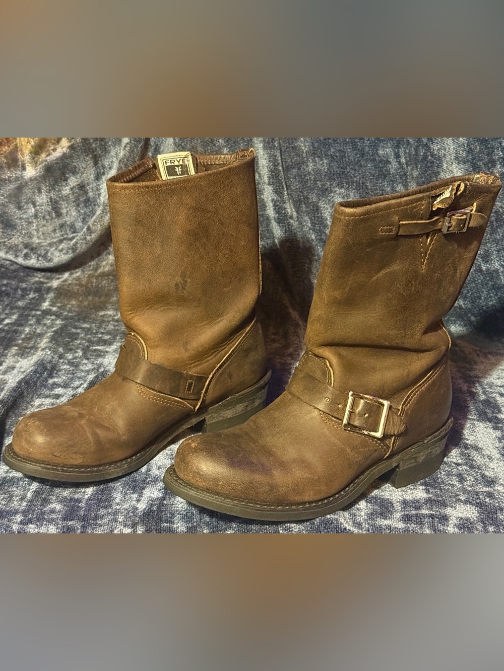 Vintage (USA-made‼️) FRYE Maxitred Oiled Leather Engineer Boots WOMENS 8B